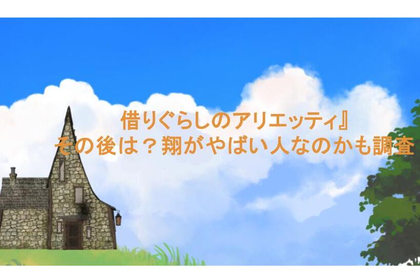 借りぐらしのアリエッティ』その後は？翔がやばい人なのかも調査